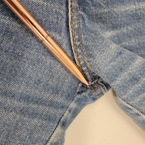 70s Vintage High Waist Wide Leg Chic Jeans 24 - Picture 7 of 11